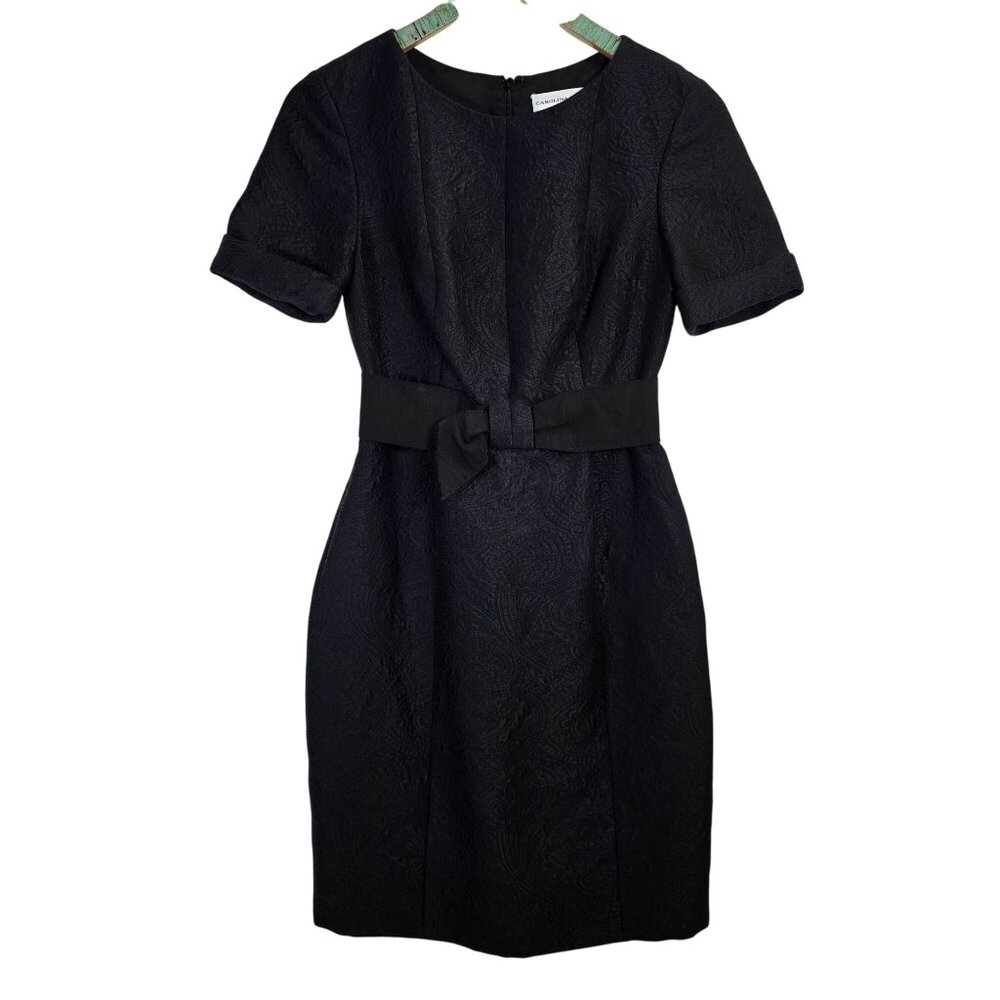 Carolina Herrera Black Jacquard Short LBD, Day to Nights, Sz 4, RARE!